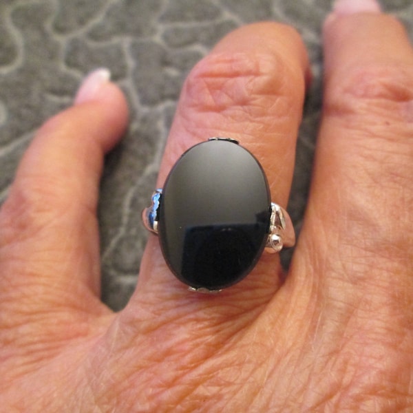 Genuine Onyx Rings Etsy