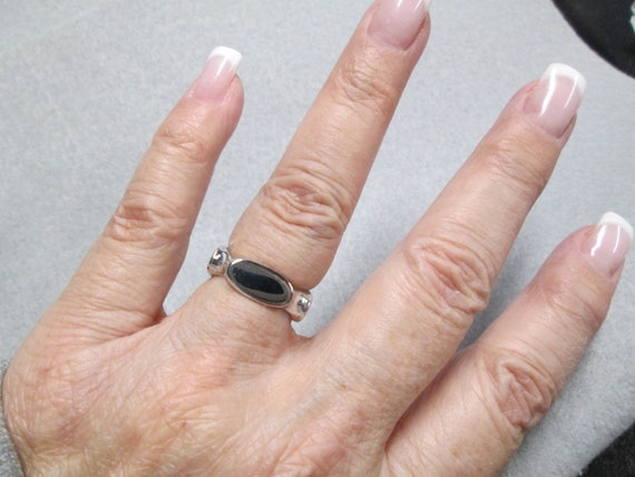 Solid Sterling Silver 4 Sided Signet Ring>925 Sig… - image 2