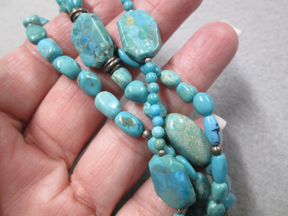 Genuine TURQUOISE Necklace>Sterling Turquoise Nec… - image 7