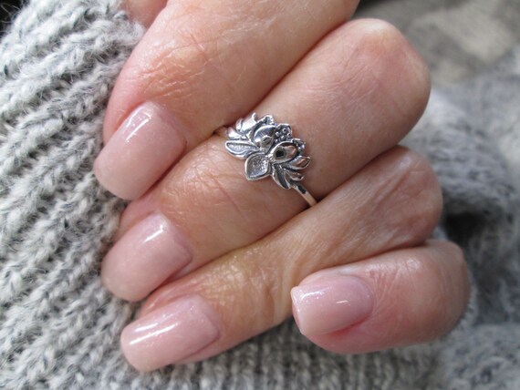 Sterling LOTUS Blossom Ring>Lotus Blossom ring,925 ring,Lotus Flower ring,Lotus ring,925 sterling jewelry,Spiritual,Mandala Ring,Lotus View 4