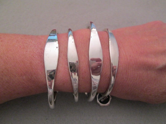 Solid STERLING Silver Engravable Cuff Bracelet>92… - image 2