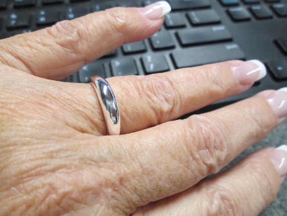 Sterling Silver Thin Dome Ring,Sterling Dome Ring… - image 9