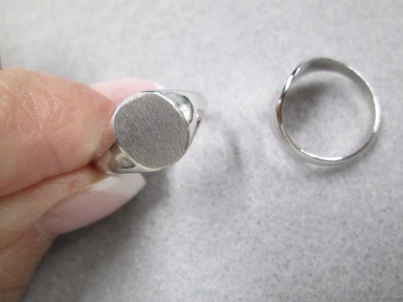 Sterling Silver Signet Ring>925 Signet Ring,Unise… - image 3