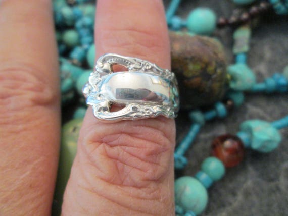 Sterling Silver SPOON RING>Authentic Original 197… - image 7