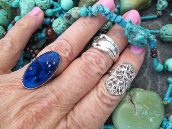 Sterling Silver SPOON RING>Authentic Original 197… - image 8