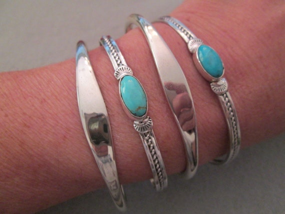 Solid STERLING Silver Engravable Cuff Bracelet>92… - image 5