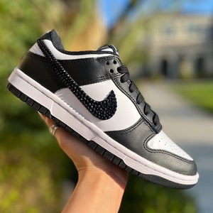 Nike dunks black blue purple glitter online