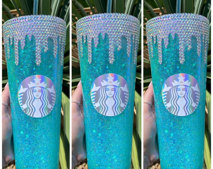 Bling Snow Globe Tumbler / Starbucks Bling Tumbler / Drip Tumbler Etsy