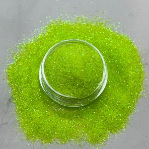 Lime Green Glitter &quot;PALMS&quot; Iridescent Glitter, Fine Glitter, Fine Craft Glitter