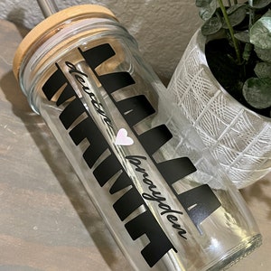 Personalized Mama Tumbler Glass 24oz Mama Gift Tumbler With Kids Names ...