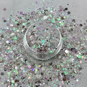 COSMO Custom Glitter Mix, Chunky Glitter / Body Glitter / Nail art, Glitter para vasos, Resina, Craft Glitter