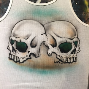 Airbrushed Skull Tank Top