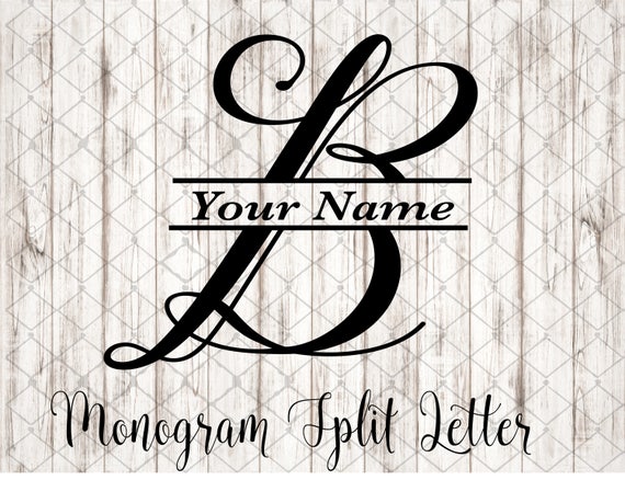 B Split Letter SVG/B Split Mongram svg/Split Letter Cut | Etsy