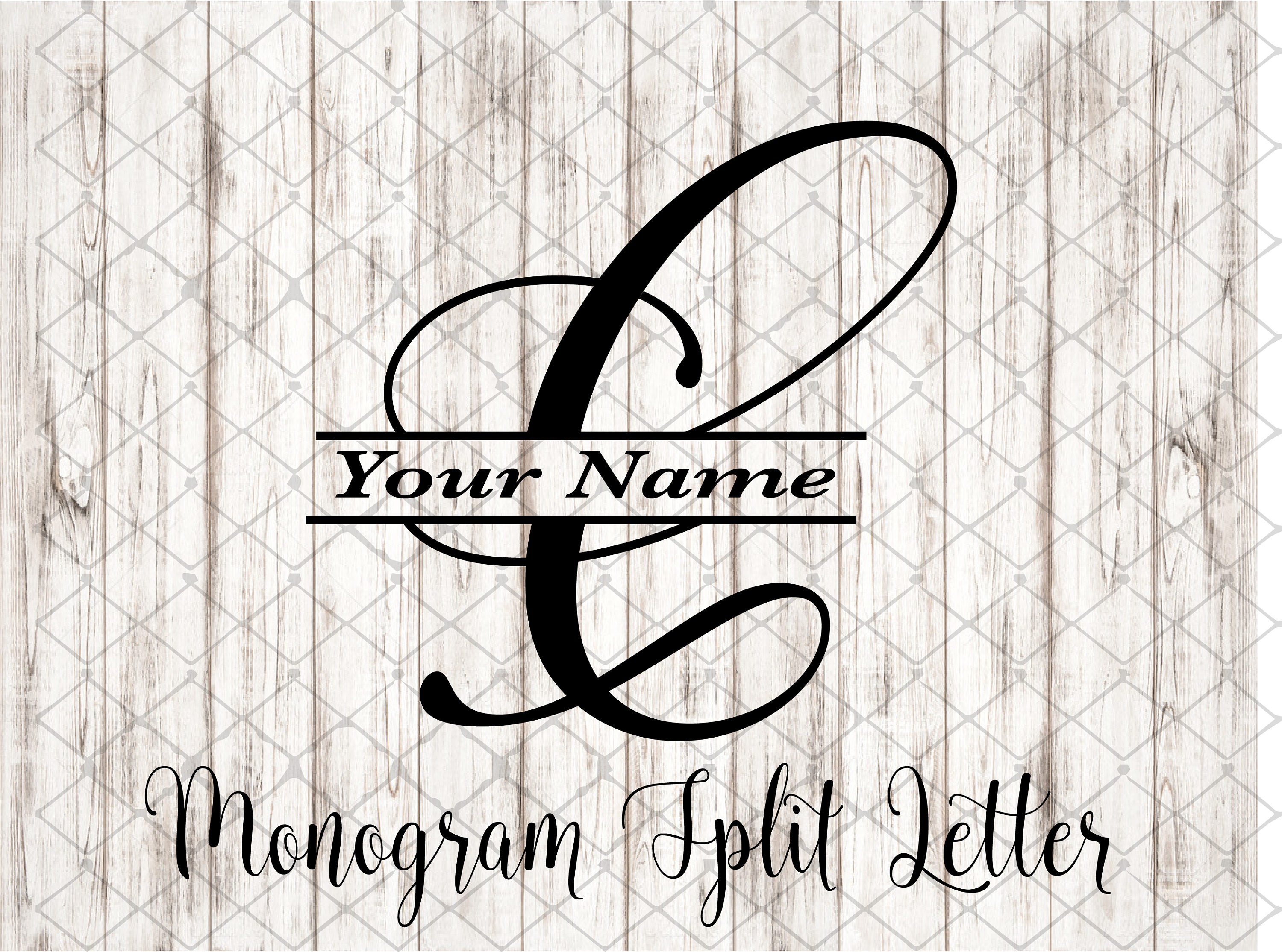 Download Split letter C SVG/C Split Mongram svg/Divided Initial | Etsy