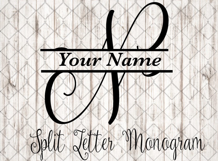 Download Split letter N SVG/N Split Mongram svg/Divided Initial | Etsy