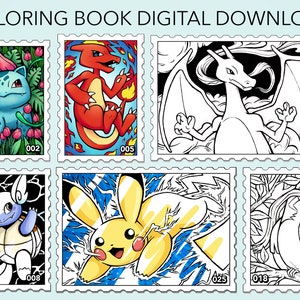 Gen 1 - Poképostal colouring pdf - inktober 2020 - 36 pages