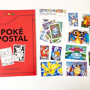 Gen 1 - Poképostal colouring book / zine - inktober 2020 - 36 pages A5