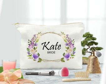 Bridesmaid MakeUp Bag-Personalized makeup bag-Wedding Party Cosmetic Bag-Bridesmaid Makeup Pouch-Makeup Bag for Bridesmaid-Bridesmaid gift