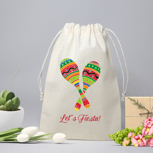 Maracas Favor Bag-Fiesta Siesta Hangover Kit Bag-Fiesta Bachelorette Party bag-Mexico wedding favor bag-Mexico Bridal Shower favor bag