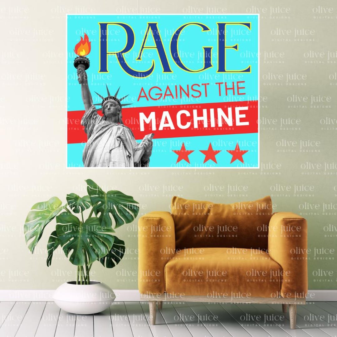 RAGE AGAINST the MACHINE 16x20 Protest Sign (digital): Human