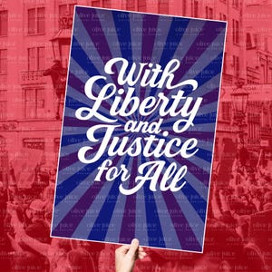 Defend the Constitution 20x30 Protest Sign Fight Fascism Impeach Trump Due Process Liberty and Justice for All