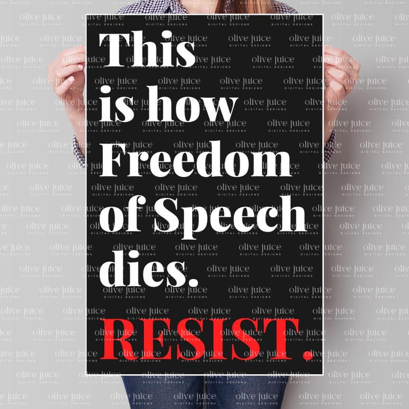 Free Speech Yard Sign - Etsy