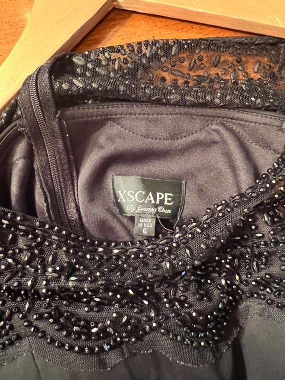 Xscape--SIZE 6--Cap Sleeve Beaded Ruched Mardi Gras Gown