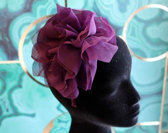 Purple flower headband