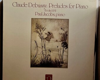 Claude Debussy Preludes for Piano Books I II 1978 Nonesuch Dbl Vinyl LP NM