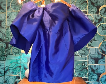 ASOS EDITION--SIZE 12--mini-jurk met structuur en extreme mouwen