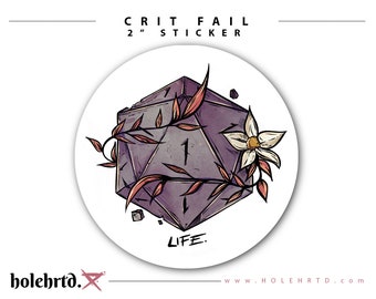 Critical Fail 2" Sticker