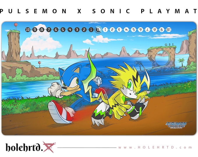 Digimon TCG Pulsemon & Sonic Playmat