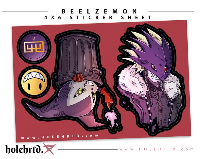 Digimon Beelzemon | Sticker Sheet