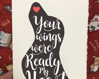 Your Wings Were Ready, My Heart Was Not - Dog Loss and Sympathy Cards