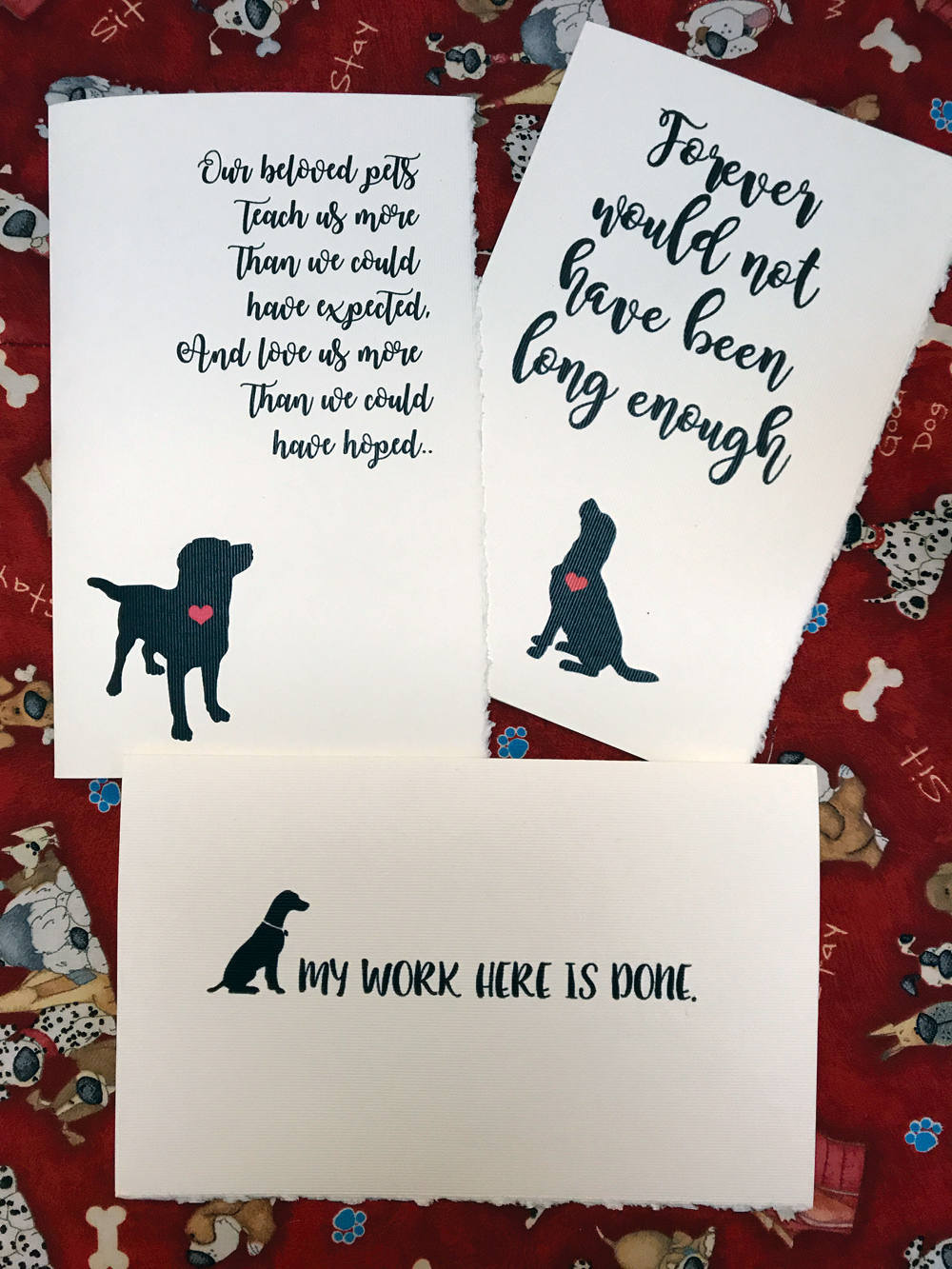 My Work Here is Done Dog Lover's Pet Loss and Sympathy Cards - Etsy
