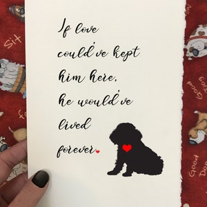 MINIPOODLE - If love could&#39;ve kept you here - Dog Loss and Sympathy Cards