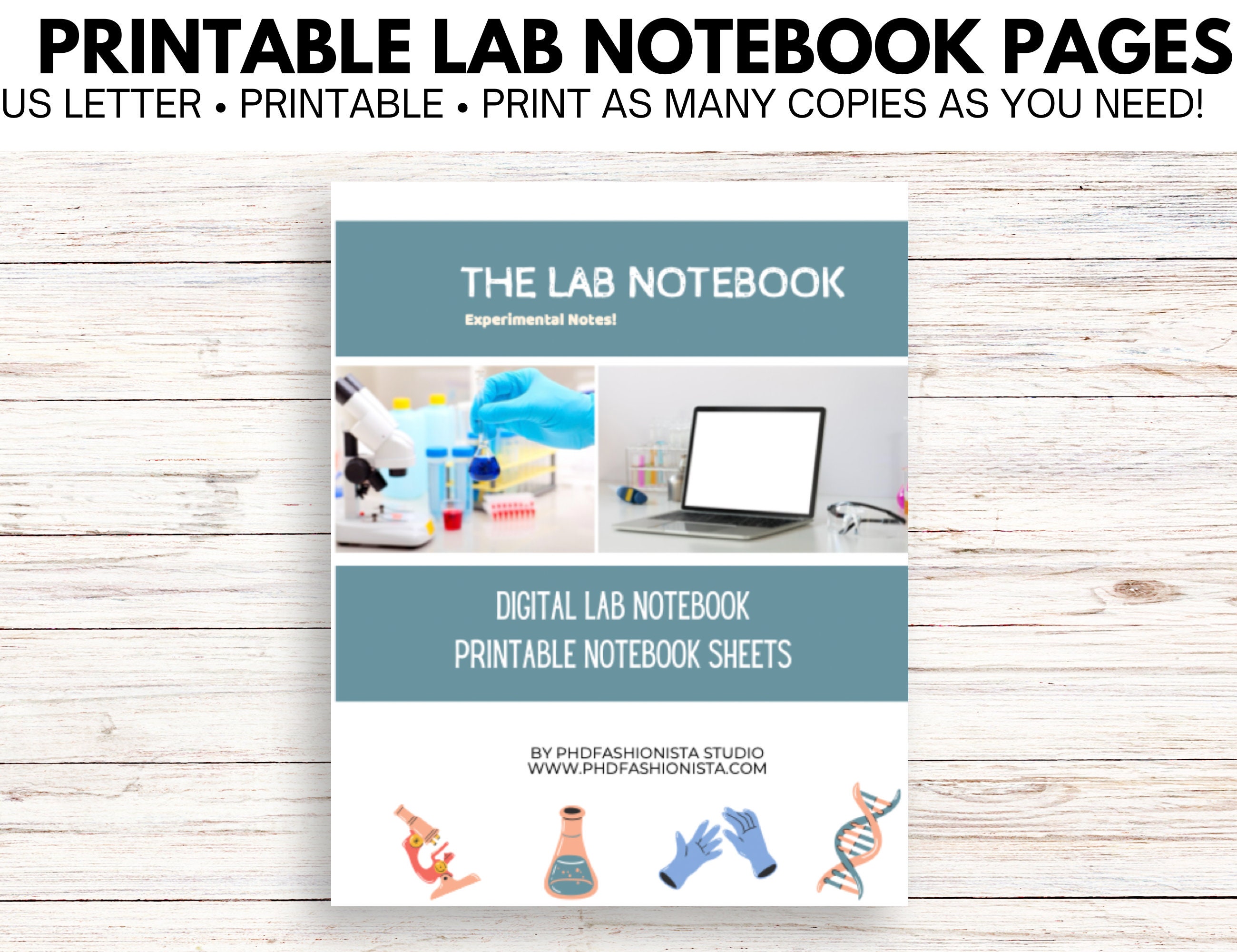 Printable Lab Notebook Sheets for Science Experiments - Etsy