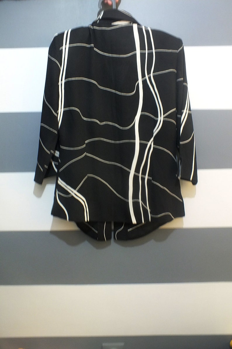 French vintage Vintage Blouse Infiniment Belle Paris black white shirt Vintage shirt 90s blouse