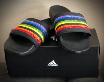 adidas rainbow sliders