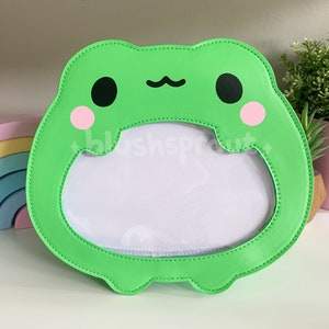 Froggie Ita Bag V2 [GREEN] | Cute Kawaii Frog Backpack, Enamel Pin Collector Bag, Faux Leather Crossbody Shoulder Itabag