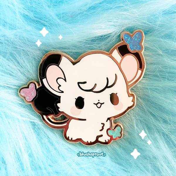 Kimba the White Lion Enamel Pin | Cute Kawaii Jungle Emperor Leo Pin, Retro Anime Lion Cat Pin