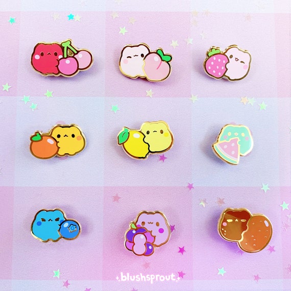 Peach Frog Enamel Pin Kawaii Pastel Pink Fruit Froggie Pin, Kidcore  Aesthetic, Food Lapel Pin, Cute Froggy Gift 