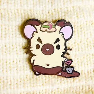 Hamtaro Boss Enamel Pin | Cute Kawaii Tottoko Hamutaro Pin, Anime Manga Chibi Cartoon Lapel Pin