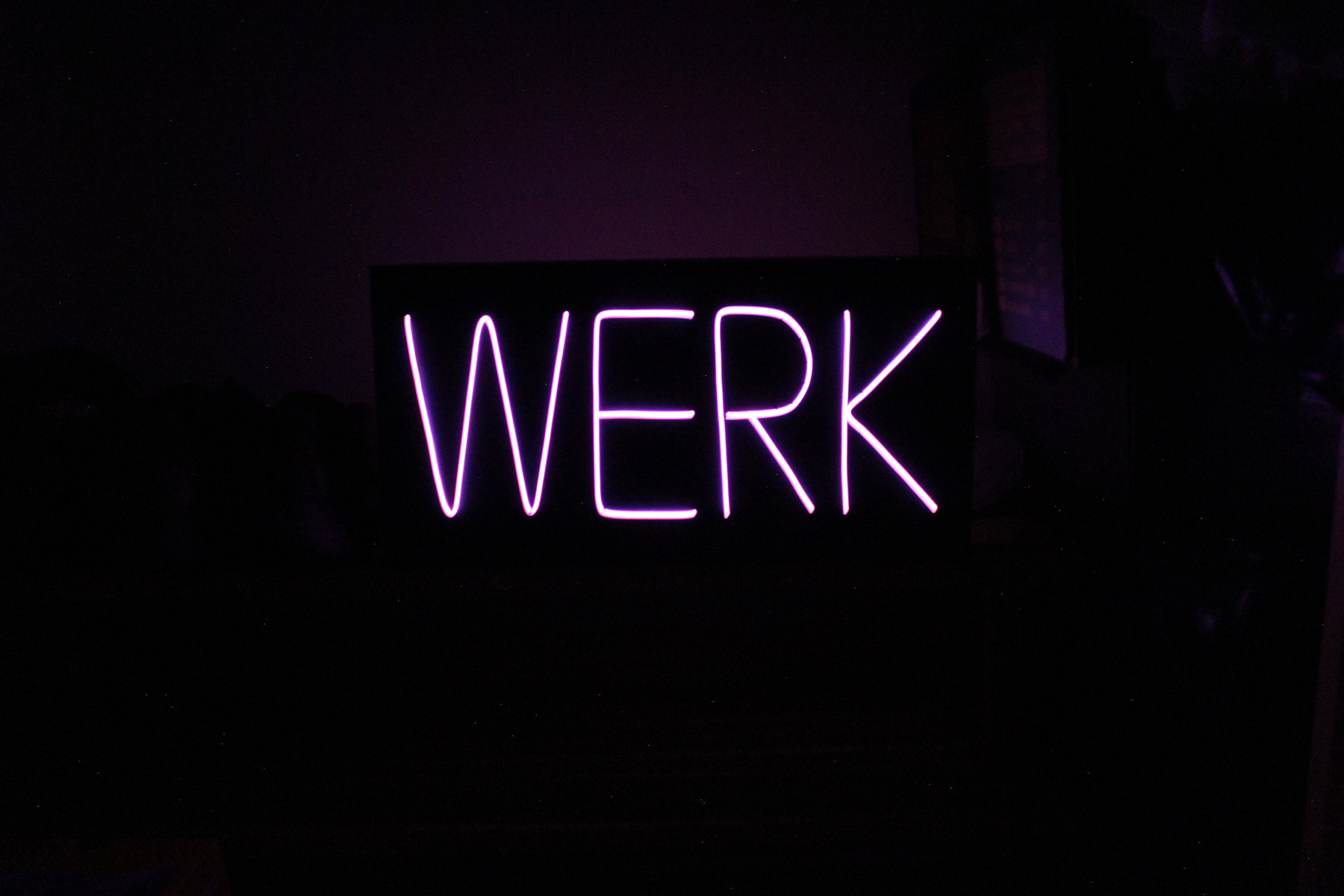 Werk cheap neon light