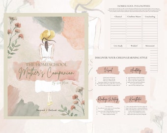 Homeschool Mother's Companion, homeschool planner, charlotte mason log book, journal, workbook, family vision, mother's diary, homeschooling