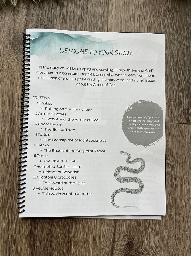 Whole Armor of God, armor of God unit study, reptile unit study, homeschool curriculum, christian curriculum, reptile crafts, nature study image 2