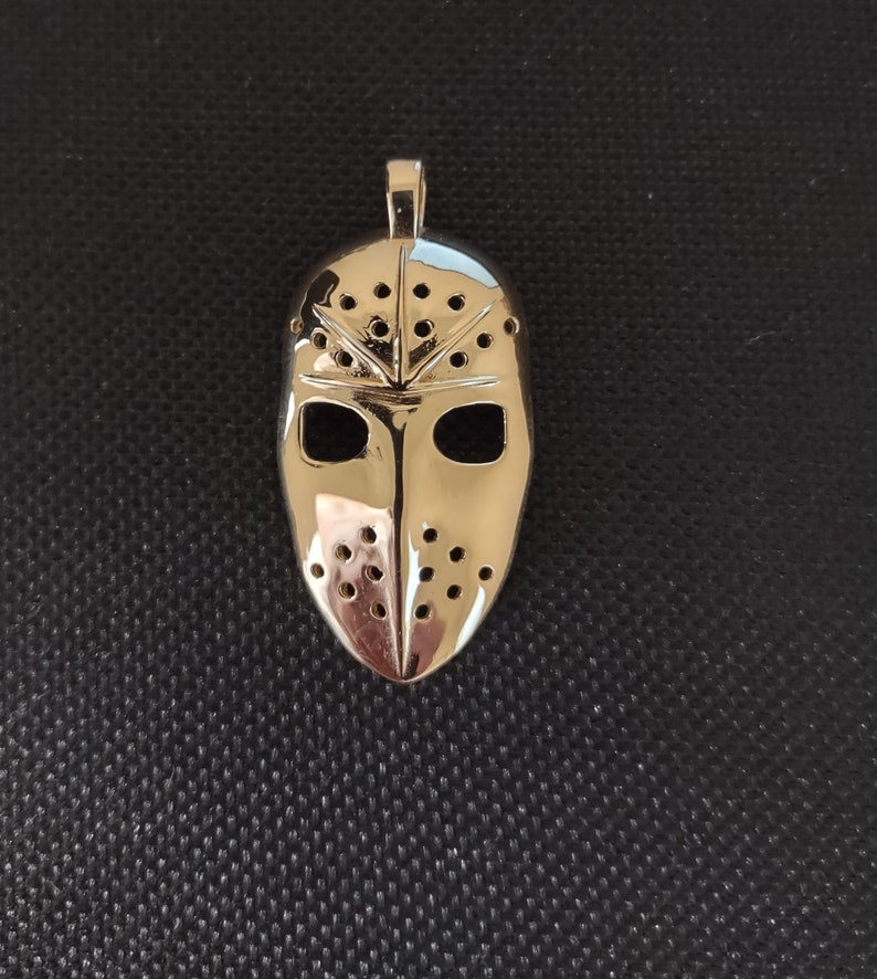14 Karat Gold Goalie Mask Pendant, Ice Hockey Mask, Gold Goalie Mask, Ice Hockey Goalie Helmet