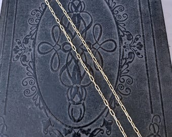 3.0 mm 10KT Solid Gold Paperclip Chain