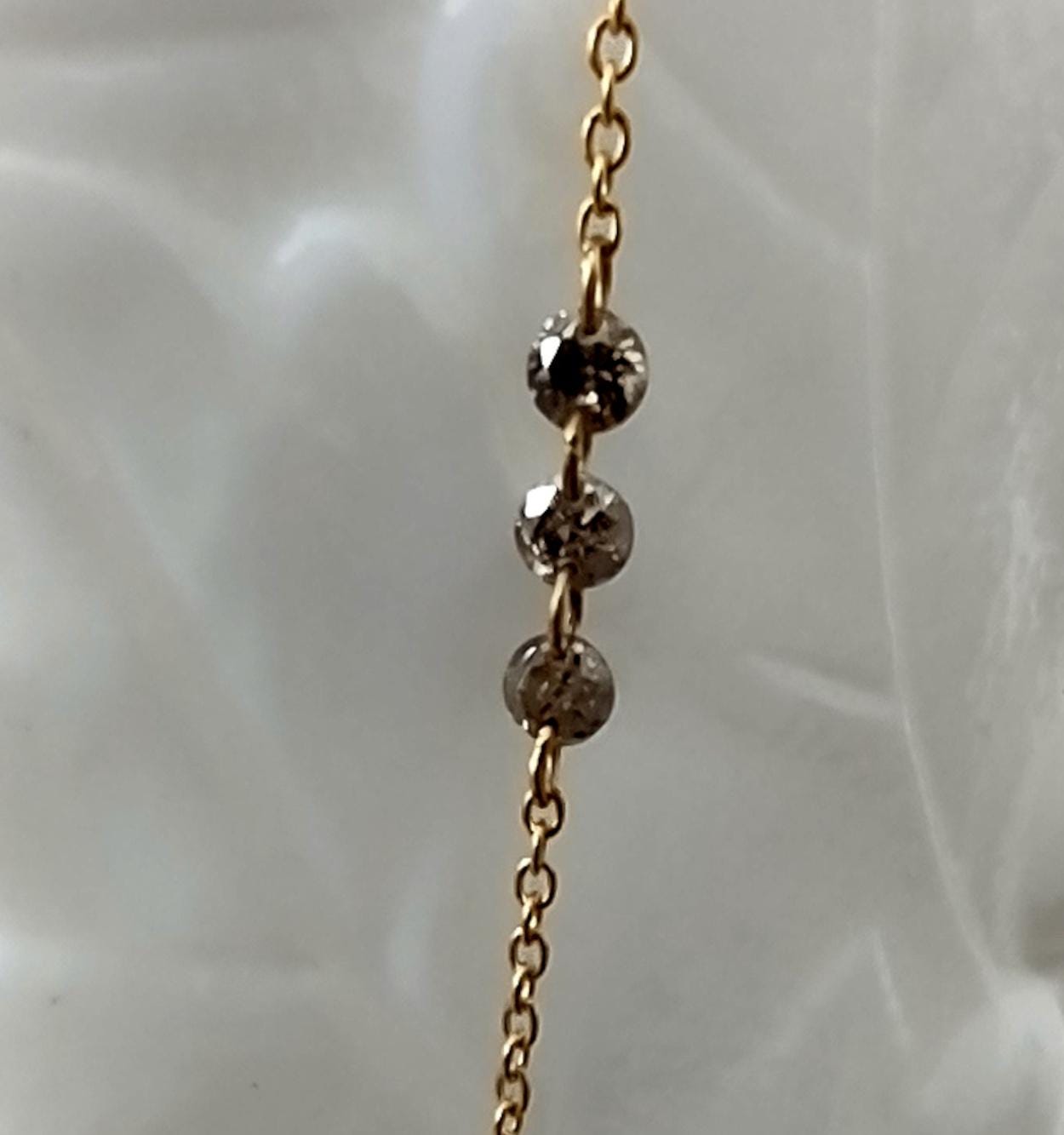 ブレスレット LESS IS MORE 14K Gold Antique Cognac Diamond Necklace 14K gold antique cognac diamond necklace - Less is more | 60