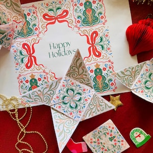 Borsa puzzle vittoriana vintage per Natale / Download immediato stampabile / Idea regalo unica per le feste